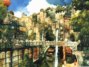 Εικόνες Anime City — Ανιμέ πόλη GIF Ταπετσαρία