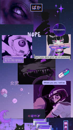Μωβ φόντο anime