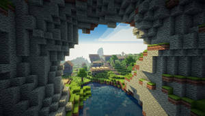 Minecraft μεγάλες σπηλιές τοίχοι δάσος HD wallpaper