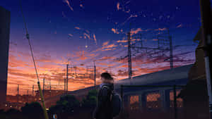 Εικόνες Anime City — Νεον πόλη Ταπετσαρία