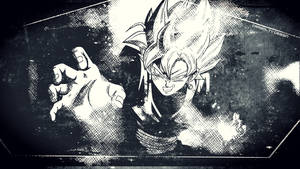 Μινιμαλιστική Εικονογράφηση Μαύρου Goku — Μαύρος goku Ταπετσαρία