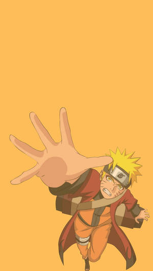 Μινιμαλιστικό Anime Τηλέφωνο Χέρι Naruto — Naruto iPhone GIF Ταπετσαρία