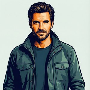 Πορτρέτο του Jonathan Silverman σε μοντέρνο διανυσματικό στυλ τέχνης — Tecno Phantom V Flip Ταπετσαρία