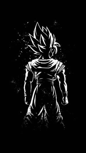Μονόχρωμο Black Goku Τηλέφωνο — Μαύρος goku Ταπετσαρία