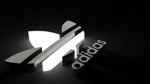 Μονόχρωμο Λογότυπο Μάρκας Adidas ταπετσαρία — Αληθινό Μαύρο Ταπετσαρία
