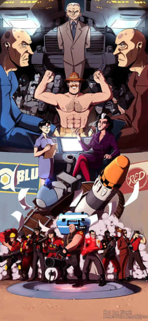 Iphone Xs Max Team Fortress 2 Φόντο — Galaxy S24 FE Ταπετσαρία