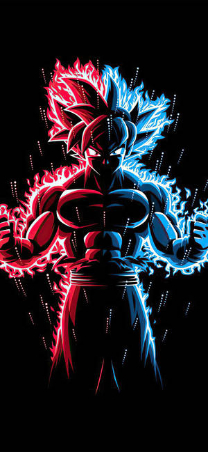 Μπλε Κόκκινο Goku Dragon Ball Z iPhone — iPhone 17e Ταπετσαρία