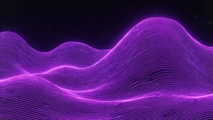 Ένα κλασικό νέον μωβ κύμα σε στυλ vaporwave. — Νεον μωβ Ταπετσαρία