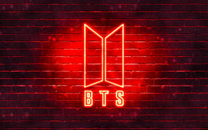 Ταπετσαρία με νέον κόκκινο λογότυπο BTS — Bts λογότυπο GIF Ταπετσαρία