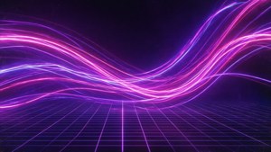 Νέον μωβ και ροζ φωτεινές γραμμές σε στιλ Vaporwave. — Νεον μωβ Ταπετσαρία