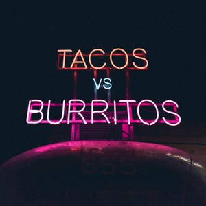 Ταπετσαρία Φωτεινών Επιγραφών Νέον Burritos vs. Tacos — Tecno Phantom Ταπετσαρία