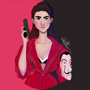 Anime Ναϊρόμπι ταπετσαρία Money Heist — Pixel Watch 3 Ταπετσαρία