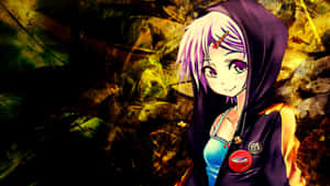 Φωτογραφίες κοπέλας με anime hoodie — Γλυκιά anime κοπέλα Ταπετσαρία