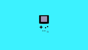 Μινιμαλιστική ταπετσαρία τέχνης με μπλε Game Boy Color