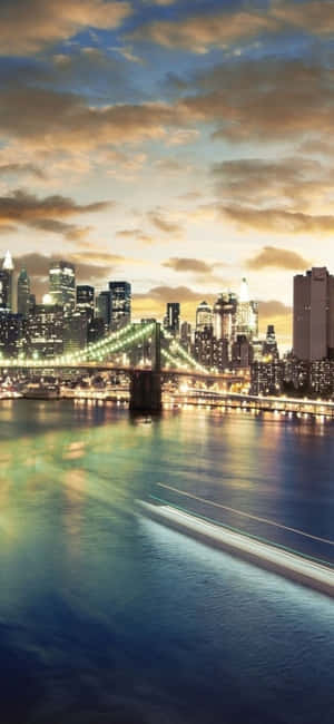 Iphone Xs Ny City Φόντο — Γαλαξίας A57 Ταπετσαρία