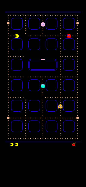 Pac-Man σε μαύρο φόντο ταπετσαρία iPhone XR — iPhone Xr Ταπετσαρία