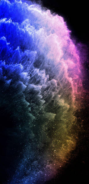 Ταπετσαρία κρυστάλλων μπλε λευκού μοβ gradient iPhone 11.