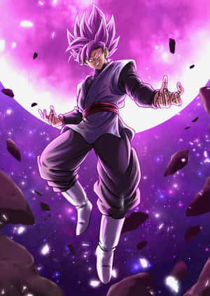 Ο Goku Black εφορμά στη μάχη στη μορφή Super Saiyan Rosé — Goku Black Ταπετσαρία