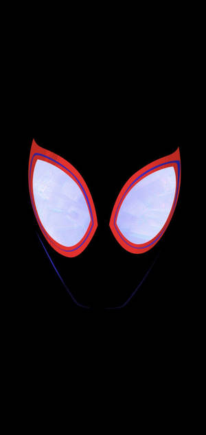Ταπετσαρία Miles Morales μινιμαλιστικά μάτια σε μαύρο φόντο — iPhone 15 Ταπετσαρία