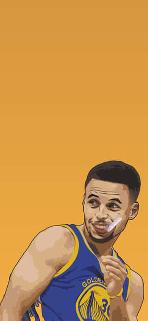 Stephen Curry Cartoon — Vivo V80 Lite Ταπετσαρία