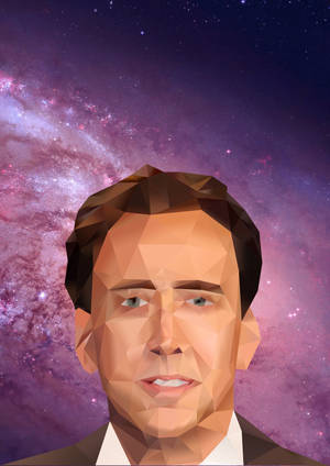2480x3508 Nicolas Cage, Διάστημα, Photoshop, Adobe Photoshop, Πρόσωπο, Τρίγωνο — OnePlus Pad Ταπετσαρία