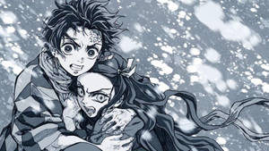 Ο Tanjiro με τη Nezuko από το Demon Slayer — 鬼灭之刃 祢豆子 Ταπετσαρία