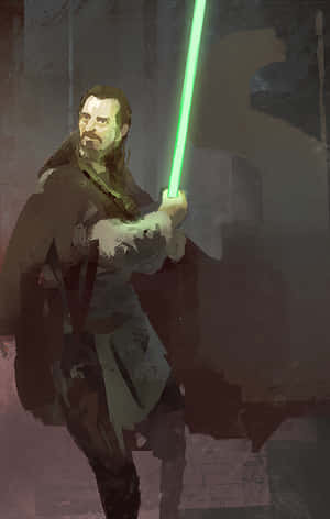 Ο Δάσκαλος Qui-Gon Jinn, ο Σοφός Ιππότης Τζεντάι — Nubia Flip2 Ταπετσαρία