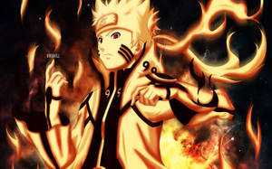 Naruto να μεταμορφώνεται σε εννιάουρη αλεπού ή Rasenshuriken και chakra τερατόμορφου θηρίου.
