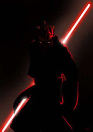 Ταπετσαρία εμπνευσμένης τέχνης Darth Maul Clone Wars. — OnePlus Pad 3 Pro Ταπετσαρία