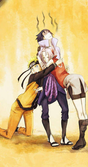 Ομάδα 7 Naruto Αγκαλιά iPhone — Sasuke Ταπετσαρία