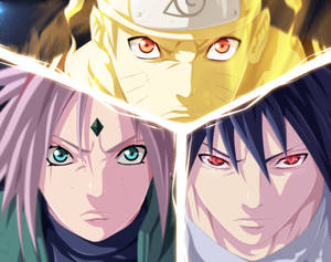 Ταπετσαρία Ομάδας 7 Sakura, Naruto και Sasuke — Naruto kai sasuke Ταπετσαρία