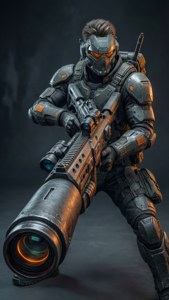 Rog Ally μεταμορφωμένο σε sci-fi όπλο με εξαρτήματα. — iPhone Se Ταπετσαρία