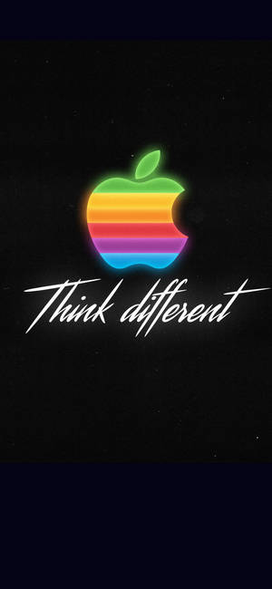 Ουράνιο Τόξο Λογότυπο Apple Iphone Xs Ταπετσαρία — iPhone 15 Ταπετσαρία