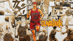 Ταπετσαρία με πάνελ μάνγκα του Sakuragi από το Slam Dunk — Πάνελ manga Ταπετσαρία