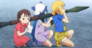 Ταπετσαρία παιδιών anime με εκτοξευτήρα πυραύλων