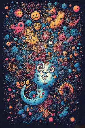 παιχνιδιάρικο, doodle, ψηφιακή τέχνη, ιδιόρρυθμο, δημιουργικότητα, λείες γραμμές, κομψό, διασκεδαστικό, ταπετσαρία — iPhone 4 Ταπετσαρία