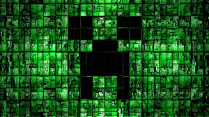 Ταπετσαρία κολάζ με Creeper του Minecraft. — 2560x1440 Ταπετσαρία