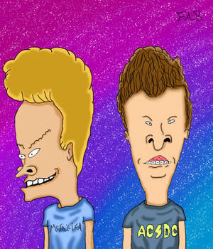 Ταπετσαρία Πολύχρωμοι Beavis και Butt Head — Tecno Phantom V Fold2 Ταπετσαρία