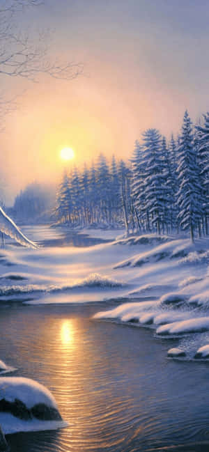 Χειμωνιάτικο Φόντο iPhone XS Max — Moto G37 Ταπετσαρία