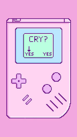 Ταπετσαρία ροζ Game Boy cry menu