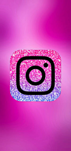 Ταπετσαρία ροζ γκλίτερ λογότυπο Instagram — Google Pixel 6 Pro Ταπετσαρία