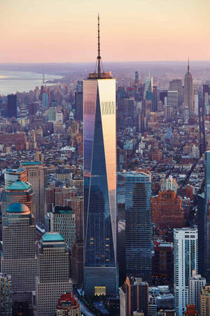 Ροζ και Μπλε One World Trade Center — Huawei MatePad Air (2026) Ταπετσαρία