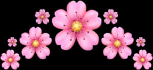 #emoji #crown #pink #flower #corona #emoji #flor #rosa - Iphone Flower Emoji Png, Transparent Png — Ροζ Λουλουδένιο Ταπετσαρία