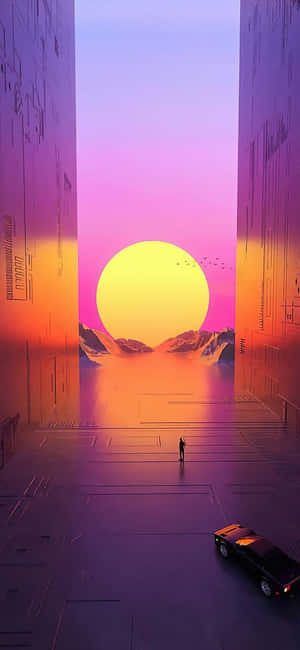 Vaporwave Φόντο — Tecno Camon Ταπετσαρία