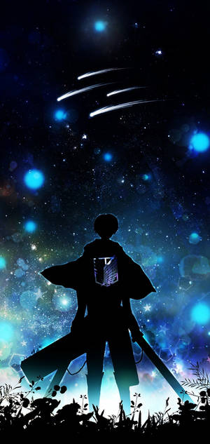 Σιλουέτα Eren Attack On Titan iPhone — Galaxy S25 Edge Ταπετσαρία