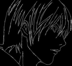 Σκίτσο προφίλ του Light Yagami