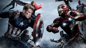 Σκοτεινή Αφίσα Captain America Εμφύλιος Πόλεμος — Iron Man Ταπετσαρία
