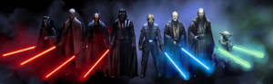 Ταπετσαρία διπλής οθόνης Star Wars: Άρχοντες των Σιθ εναντίον Ιπποτών Τζεντάι