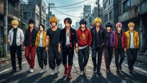 Η συμμορία Tokyo Revengers βαδίζει μαζί. — Tokyo revengers Ταπετσαρία