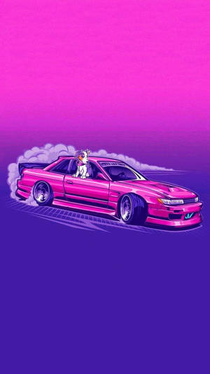 Συνθετικό κύμα αισθητικής JDM — Cool GIF Ταπετσαρία
